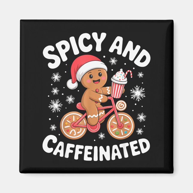 Imán Scy And Caffeinated Gingerbread Funny Coffee Chris (Frente)