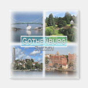 Imán SE0025 Europa, Suecia, Gotemburgo, Fridge