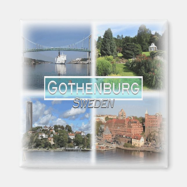 Imán SE0025 Europa, Suecia, Gotemburgo, Fridge (Frente)