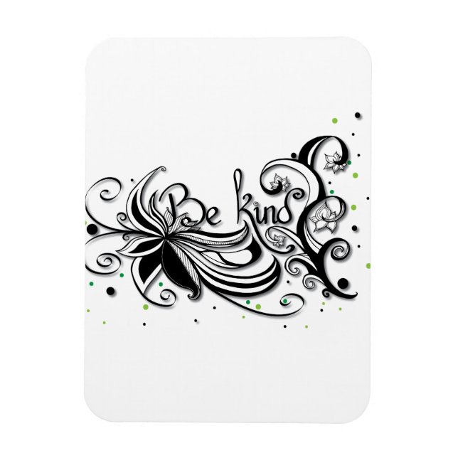 Imán ¡SÉ AMABLE! cita caligráfica inspiradora (Vertical)