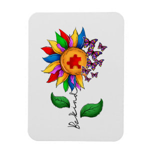 Imán Sé amable con el girasol - Conciencia sobre el aut
