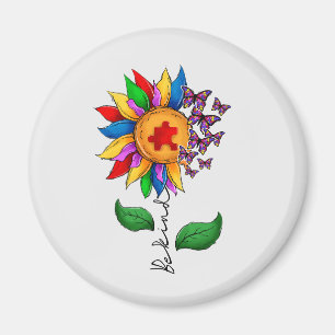 Imán Sé amable con el girasol - Conciencia sobre el aut