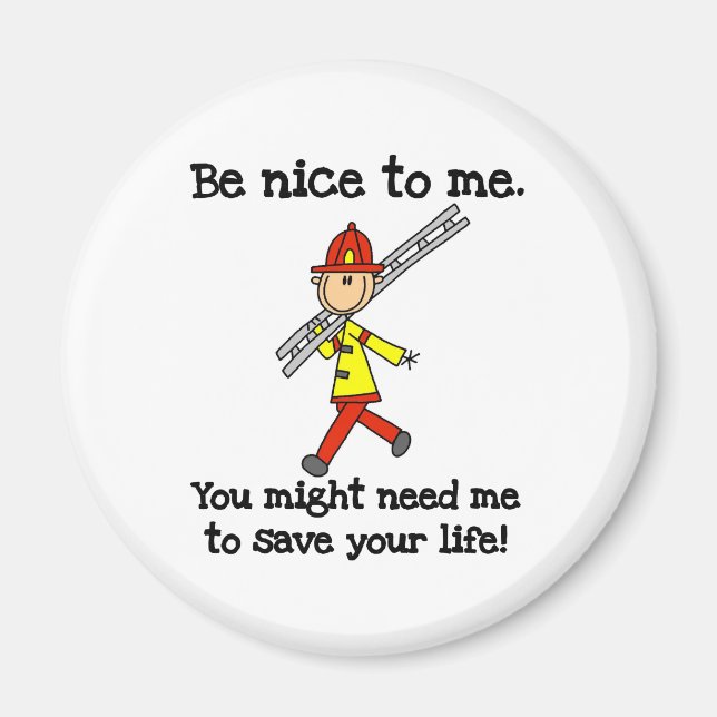 Imán Sé Amable con los Bomberos (Frente)