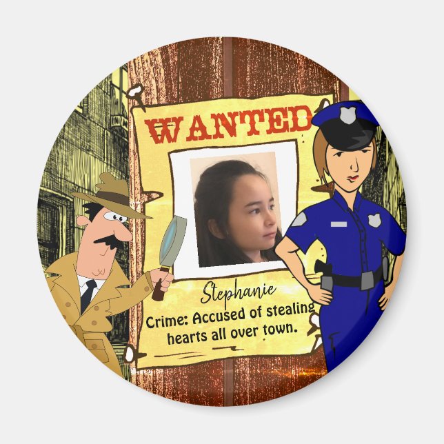 Imán Se busca un Personalizable Poster foto Fridge Magn (Frente)