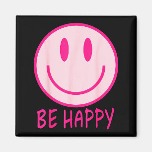 Imán Sé feliz años 70 80 sonrisa sonriente cara rosa fe