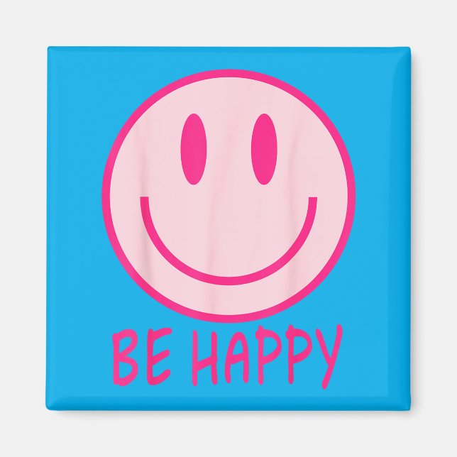 Imán Sé Feliz Cara Sonriente Feliz Cara Sonriente de lo (Frente)