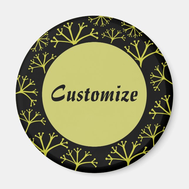 Imán Se fue con la plantilla de viento - Negro (Frente)