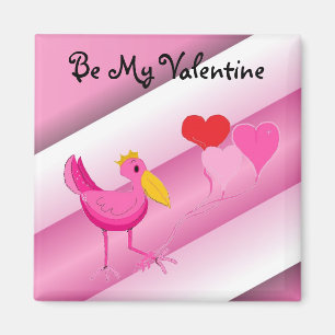 Imán Sé Mi San Valentín Pink Stork