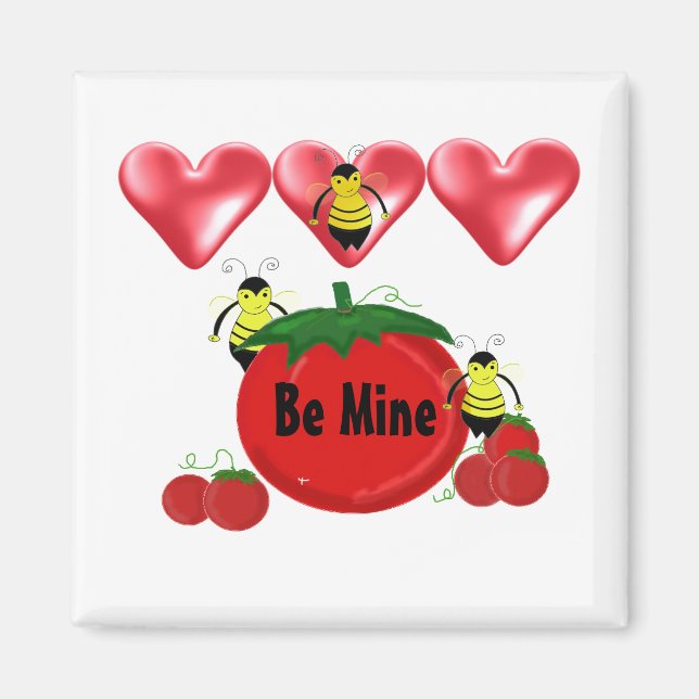 Imán Sé Mía Abejas y Magneto de Tomate (Frente)