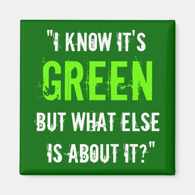 Imán "Sé que es verde..." (Frente)