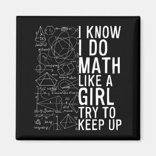 Imán Sé que hago matemáticas como una chica, trata de m