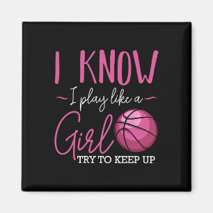 Imán Sé Que Juego Como Un Entrenador Chica De Baloncest