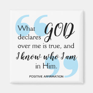 Imán SÉ QUIÉN SOY Afirmación Cristiana Positiva