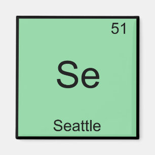 Imán Se - Seattle City Chemistry Símbolo T-Shirt