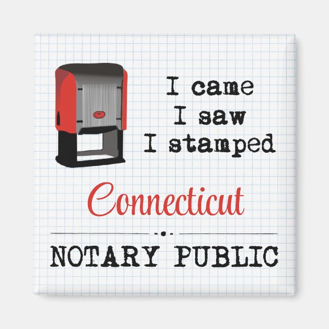 Imán Se Vio El Notario Estampado De Connecticut Pública (Frente)