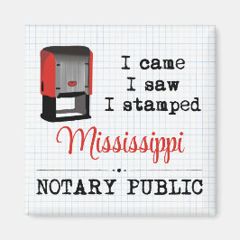 Imán Se Vio La Estampación Del Notario Mississippi Públ