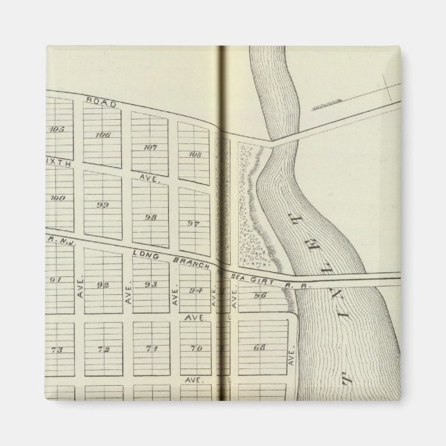 Imán Sea Girt y Spring Lake Beach, Condado de Monmouth (Frente)