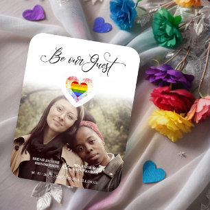 Imán Sea nuestro orgullo invitado Rainbow Heart Lesbian