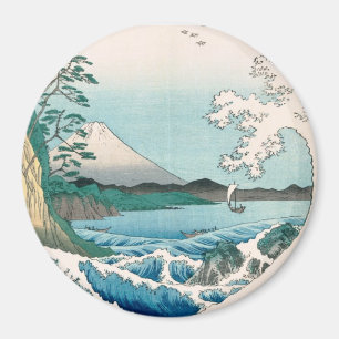 Imán Sea Off Satta Hiroshige Bella Artes japonés