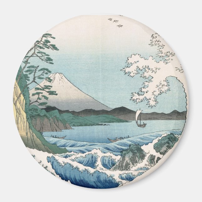 Imán Sea Off Satta Hiroshige Bella Artes japonés (Frente)