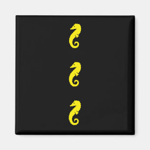 Imán Seahorse de Glow_Yellow del océano