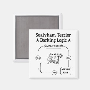 Imán Sealyham Terrier Barking Logic Graciosa Perro Sarc