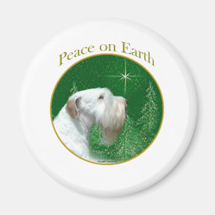 Imán Sealyham Terrier Peace on Earth