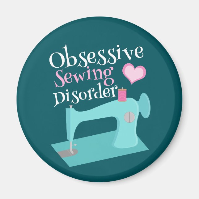 Imán Seamstress de la máquina de coser retro (Frente)