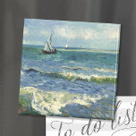 Imán Seascape | Vincent Van Gogh<br><div class="desc">Capa de mar cerca de Les Saintes-Maries-de-la-Mer (1888) del artista holandés post-impresionista Vincent Van Gogh. El arte original es un óleo sobre una pintura marina de lona que representa un barco en un océano azul abstracto. Utilice las herramientas de diseño para agregar texto personalizado o personalizar la imagen.</div>