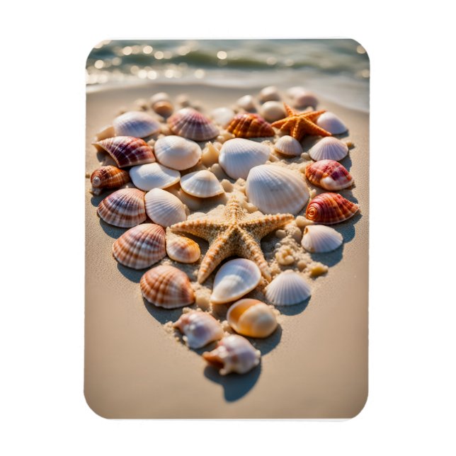Imán Seashell Heart (Vertical)