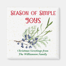 Imán Season of Simple Joys Blue Juniper Christmas