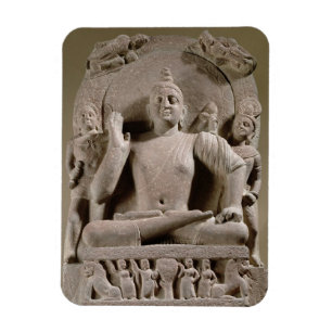 Imán Seated Bodhisattva, Mathura (arenisca roja)