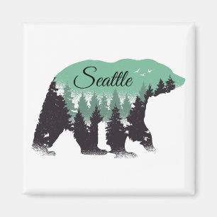 Imán Seattle Bear Forest