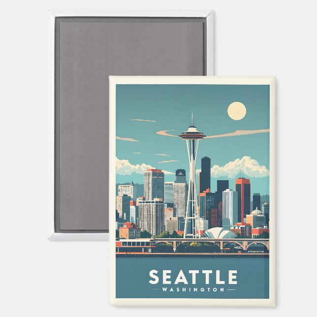 Imán Seattle Washington (Anverso/Reverso)