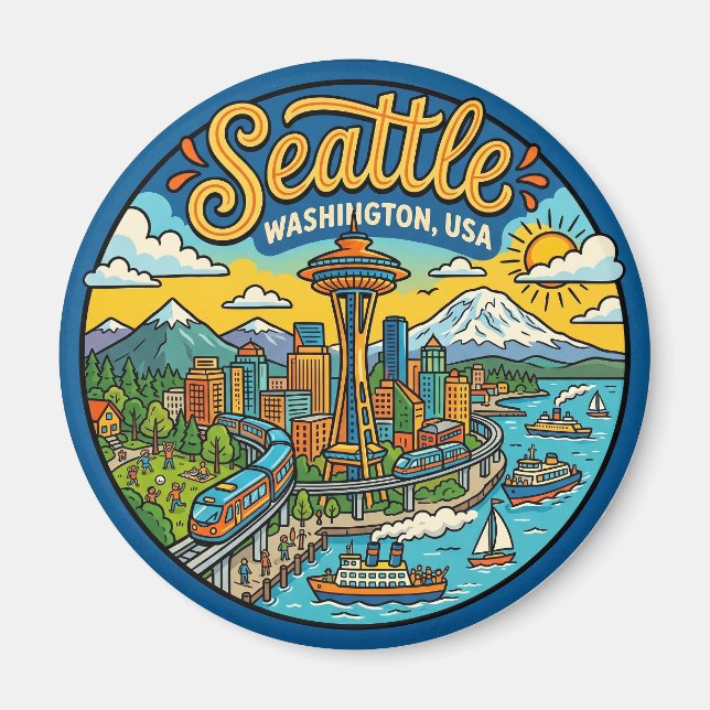 Imán Seattle Washington (Frente)