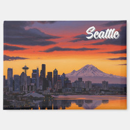 Imán Seattle Washington Mt Rainier Sunset