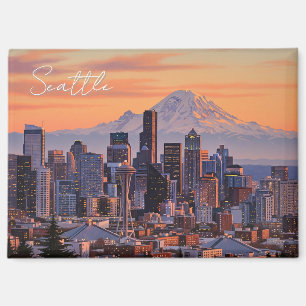 Imán Seattle Washington Mt Rainier Sunset