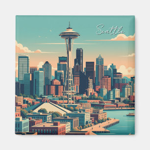 Imán Seattle Washington Vintage