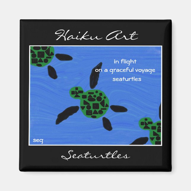 Imán Seaturtles Haiku Art Magnet (Frente)