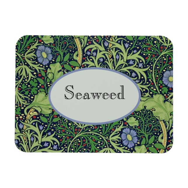Imán Seaweed art nouveau design by William Morris (Horizontal)