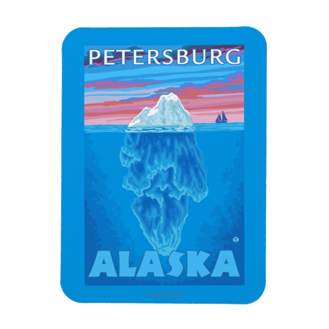 Imán Sección de Iceberg - Petersburgo, Alaska (Vertical)