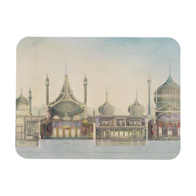 Imán Sección longitudinal (L a R) Órgano, sala de músic (Horizontal)