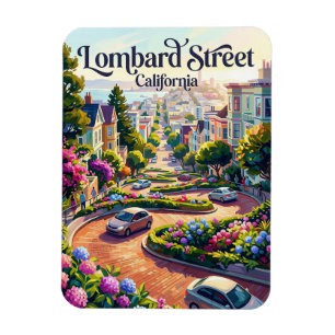 Imán Sección torcida de Lombard Street California