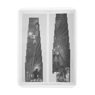 Imán Secciones de la galería en la gran pirámide, Giz