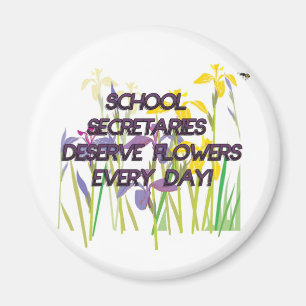 IMÁN SECRETARIOS ESCOLARES MERECEN FLORES