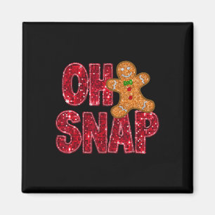 Imán Secuencias de Faux Oh Navidades Snap Gingerbread F