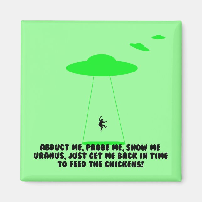 Imán Secuestro cómico de pollo (Frente)