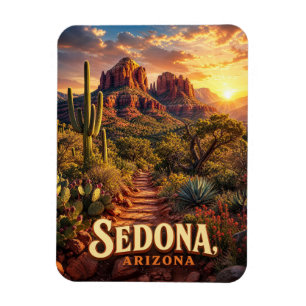 Imán Sedona Arizona Atardecer Roca Roja Desierto Viaje