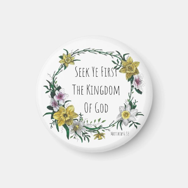 Imán Seek Ye First the Kingdom Magnet (Frente)
