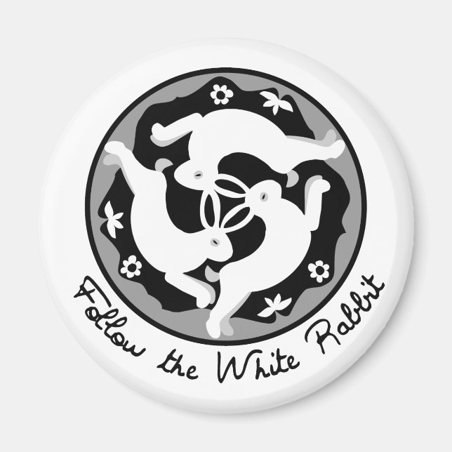 Imán Seguir al Conejo Blanco (Frente)